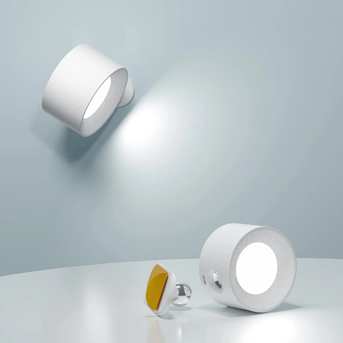 Rotatable Magnetic Mount Cordless Rechargeable Dimmable Wall Light