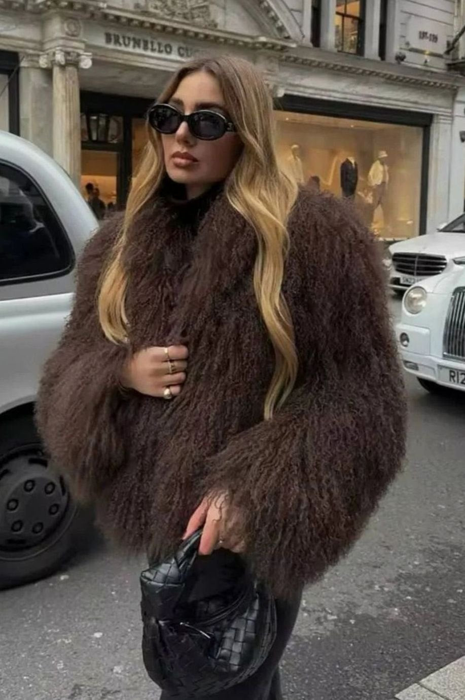 Women's Chic Shaggy Faux Fur Short Jacket