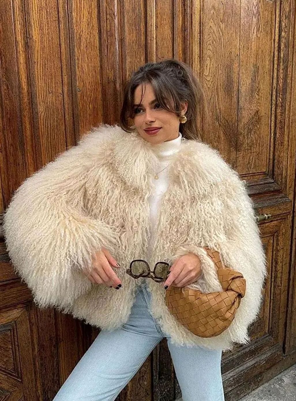 Women's Chic Shaggy Faux Fur Short Jacket