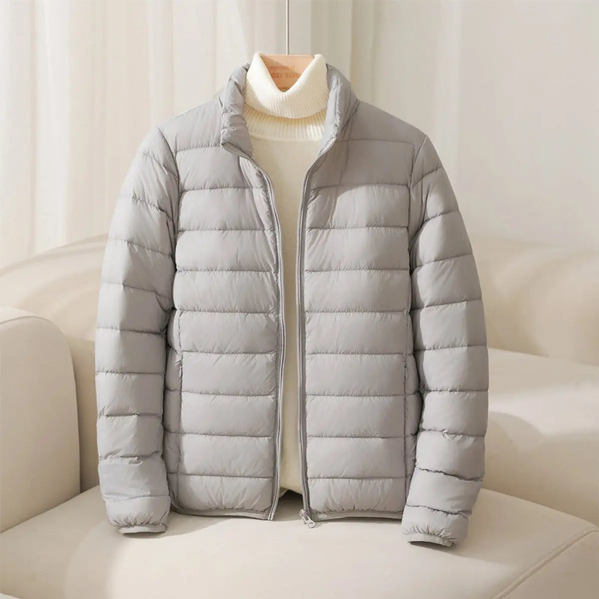 Women's Coat Lightweight Quilted Puffer Jacket Stand Collar