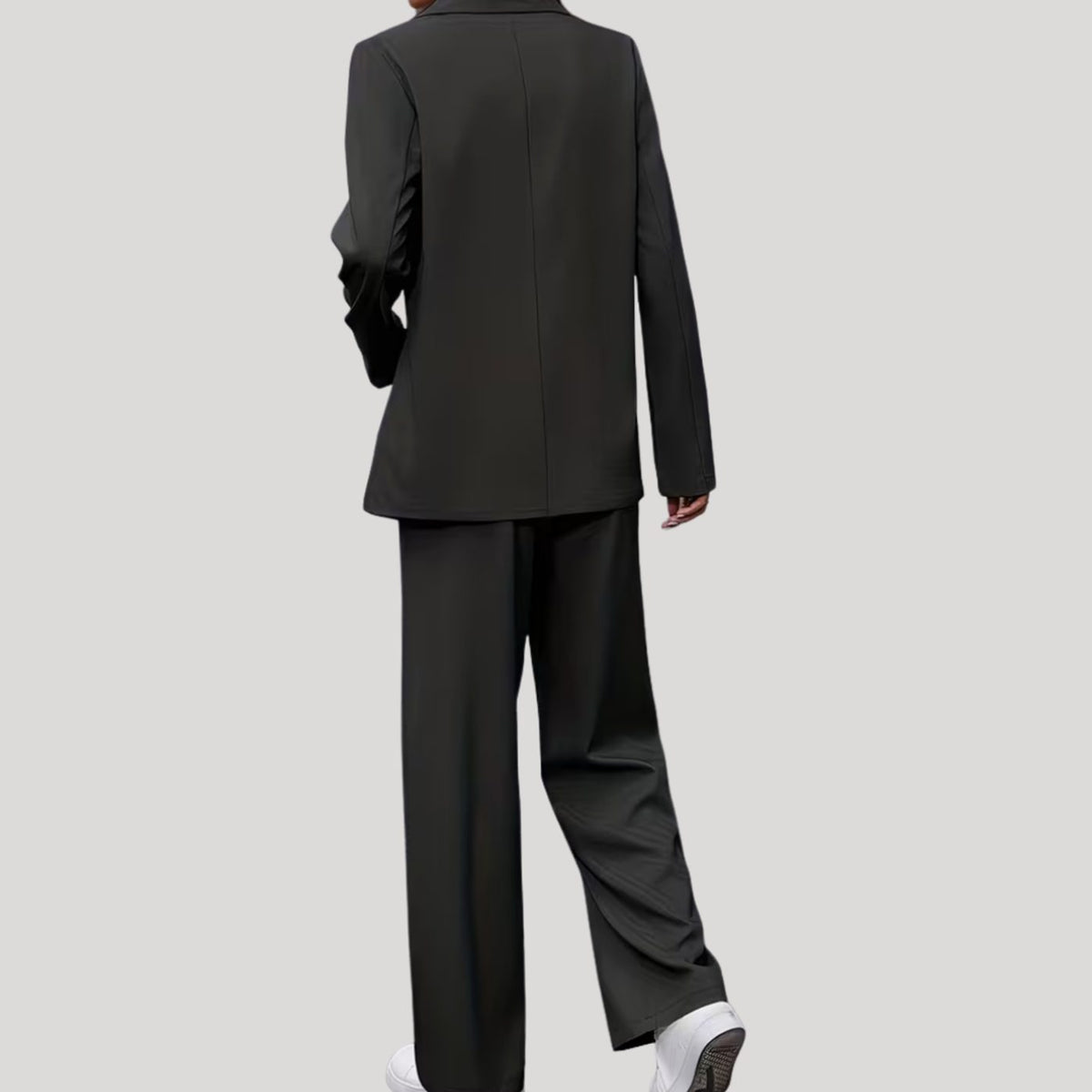 Women's Double-Breasted Wide-Leg Tailored Trouser Suit