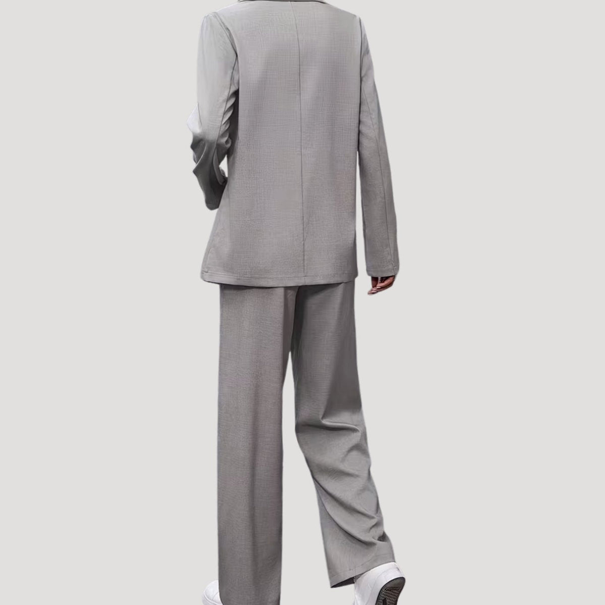 Women's Double-Breasted Wide-Leg Tailored Trouser Suit