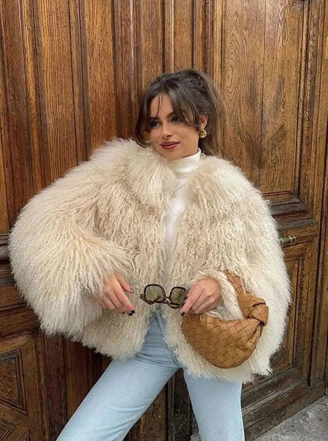 Women's Fluffy Faux Fur Coat Short Shaggy Jacket
