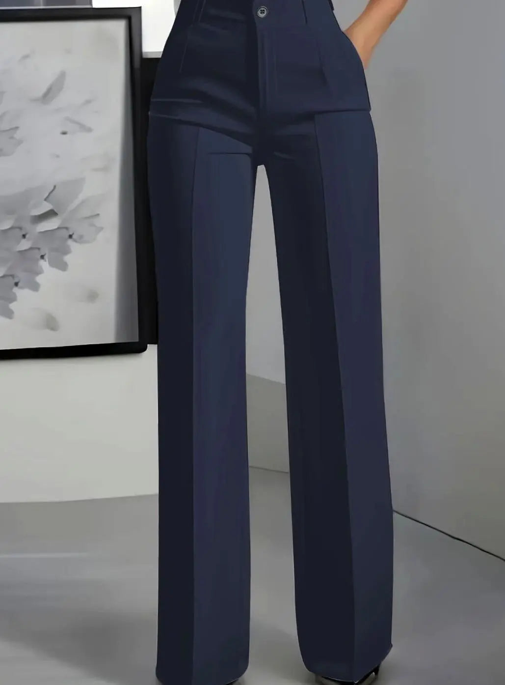 Women's High-Waist Wide-Leg Tailored Suit Trousers