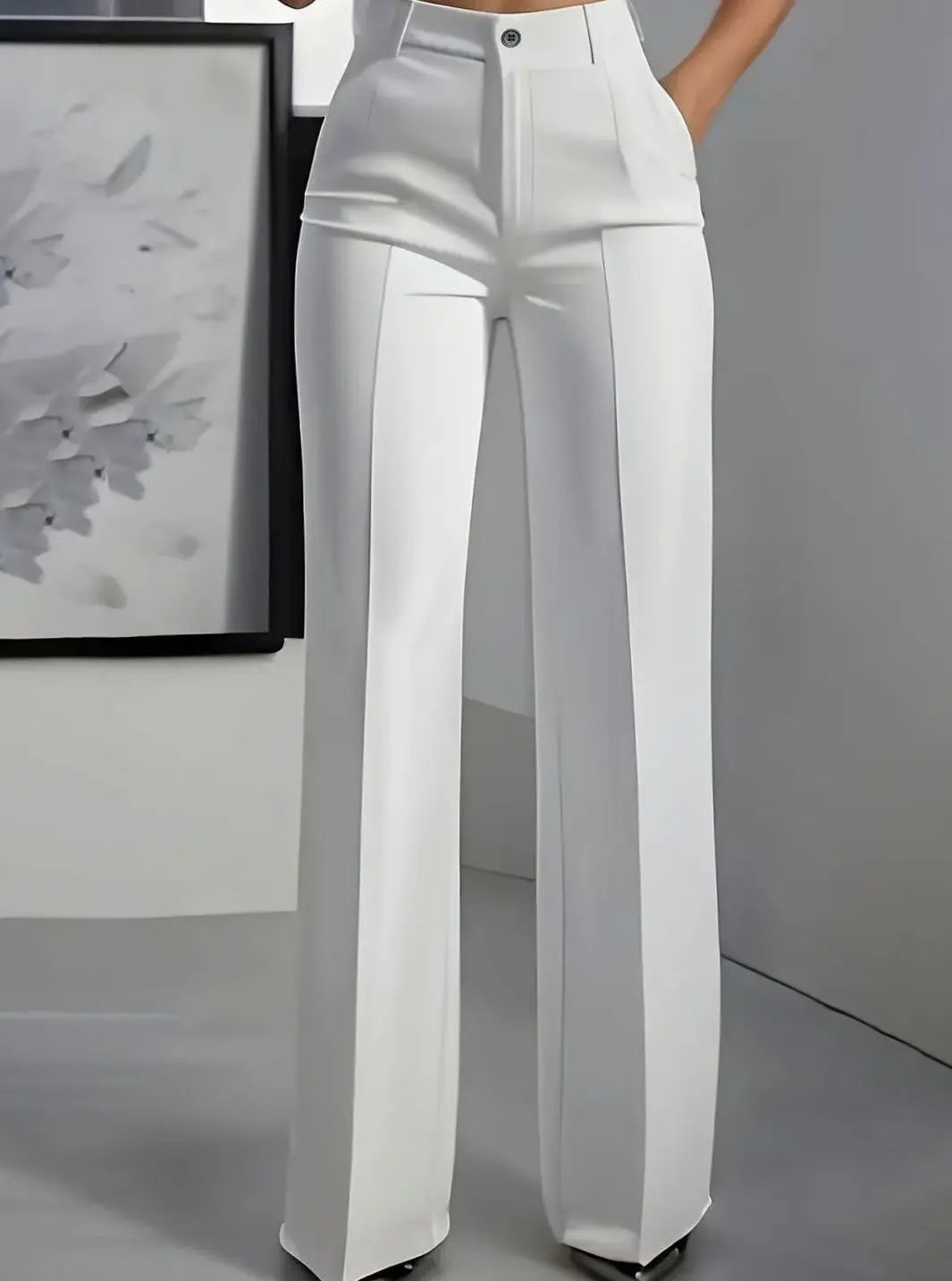 Women's High-Waist Wide-Leg Tailored Suit Trousers