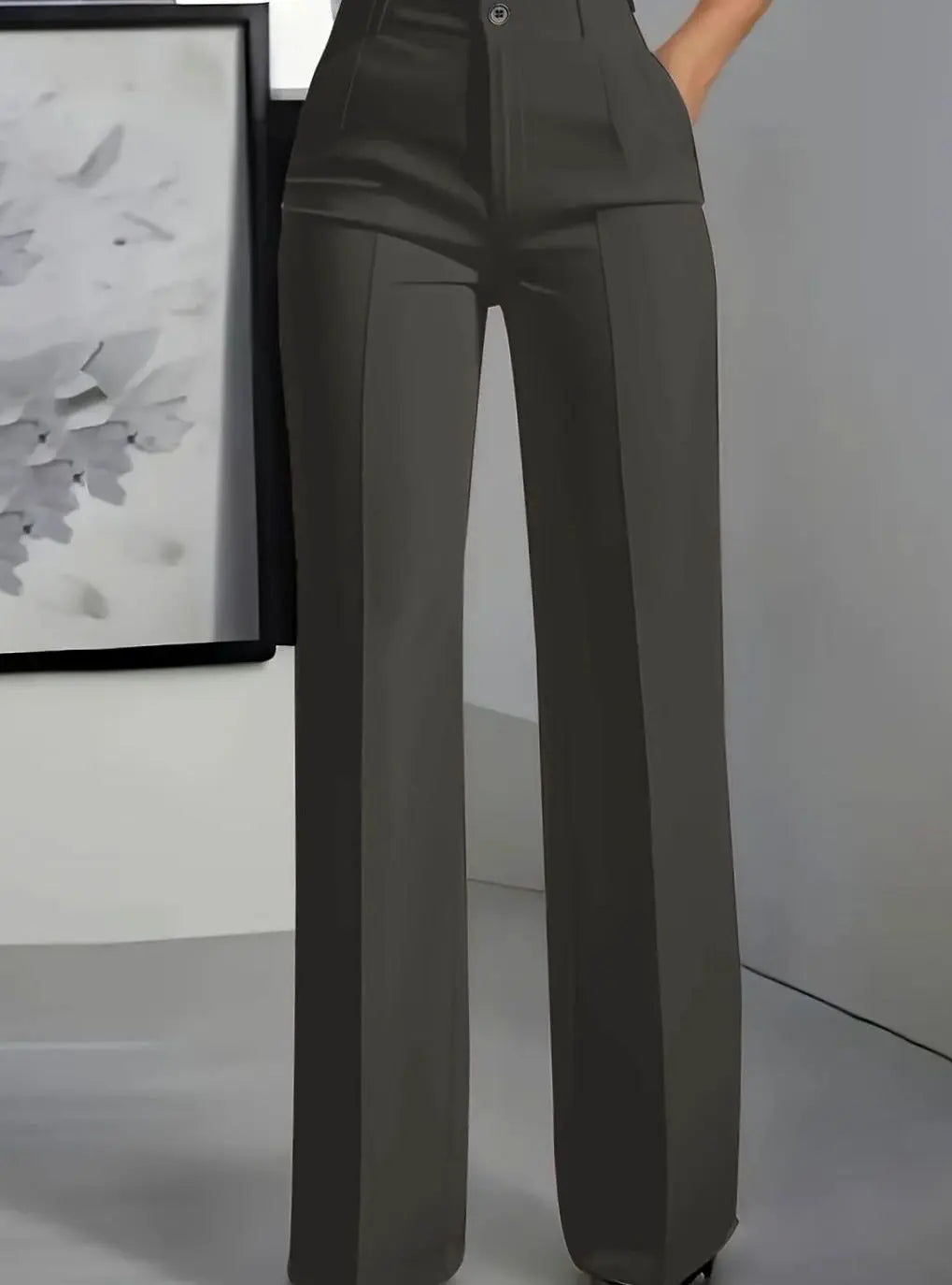 Women's High-Waist Wide-Leg Tailored Suit Trousers