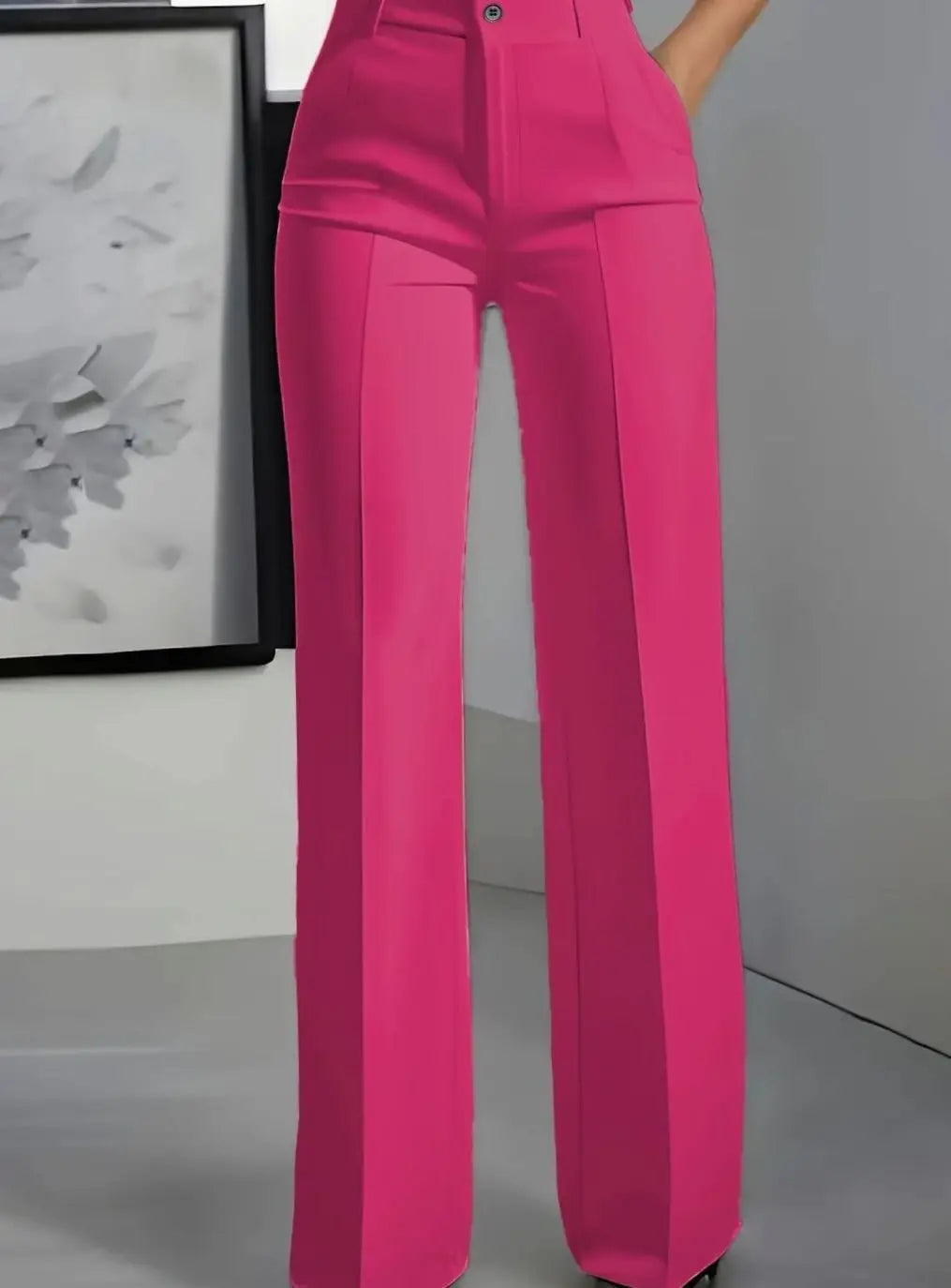 Women's High-Waist Wide-Leg Tailored Suit Trousers