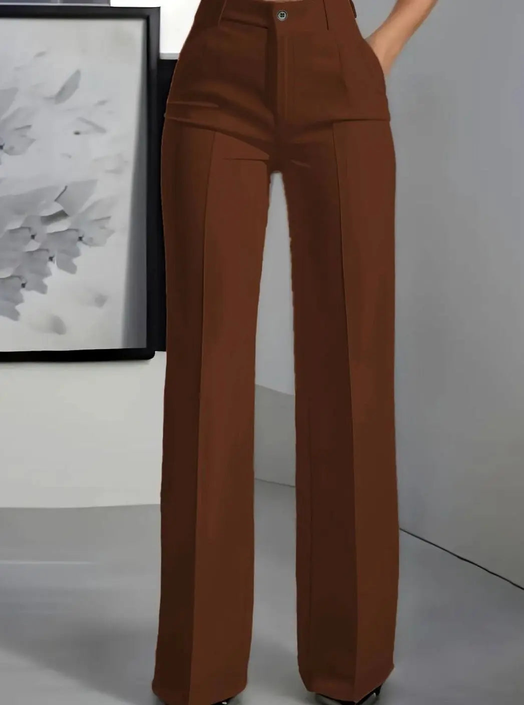 Women's High-Waist Wide-Leg Tailored Suit Trousers