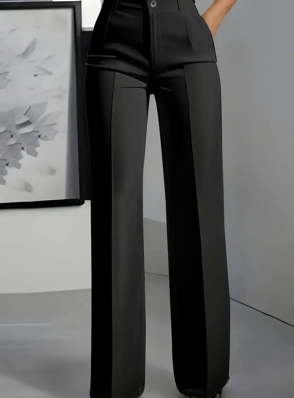 Women's High-Waist Wide-Leg Tailored Suit Trousers