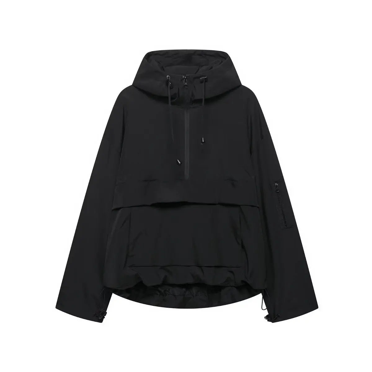 Women's Hooded Windproof Pullover Anorak Quilted Jacket