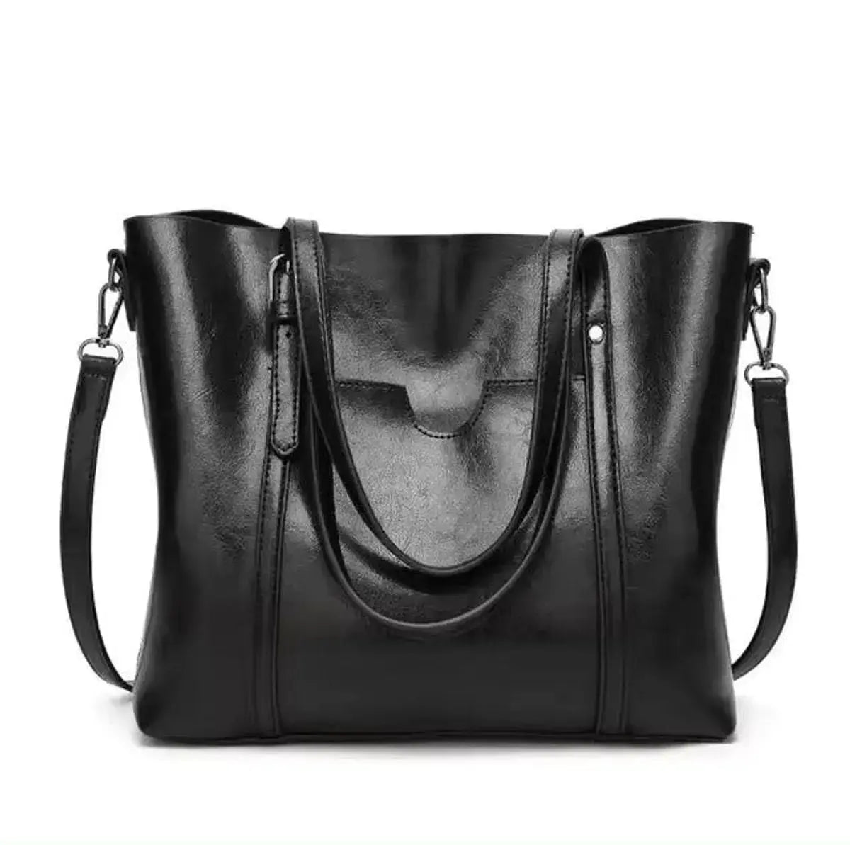 Women's Large Faux Leather Shoulder Tote Bag Crossbody Handbag
