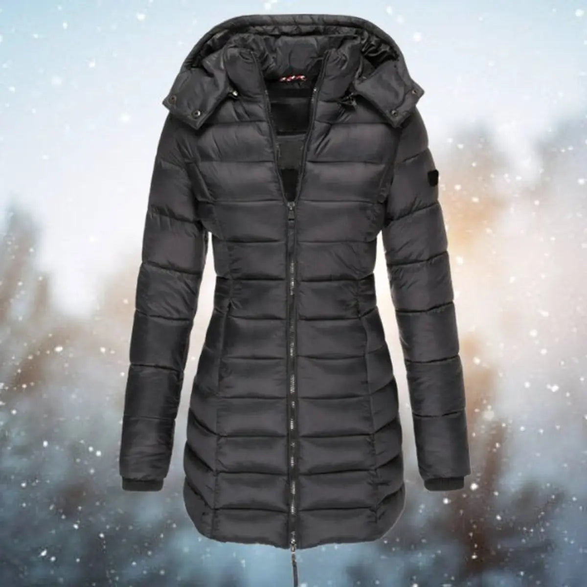 Women's Longline Hooded Quilted Jacket Padded Puffer Coat