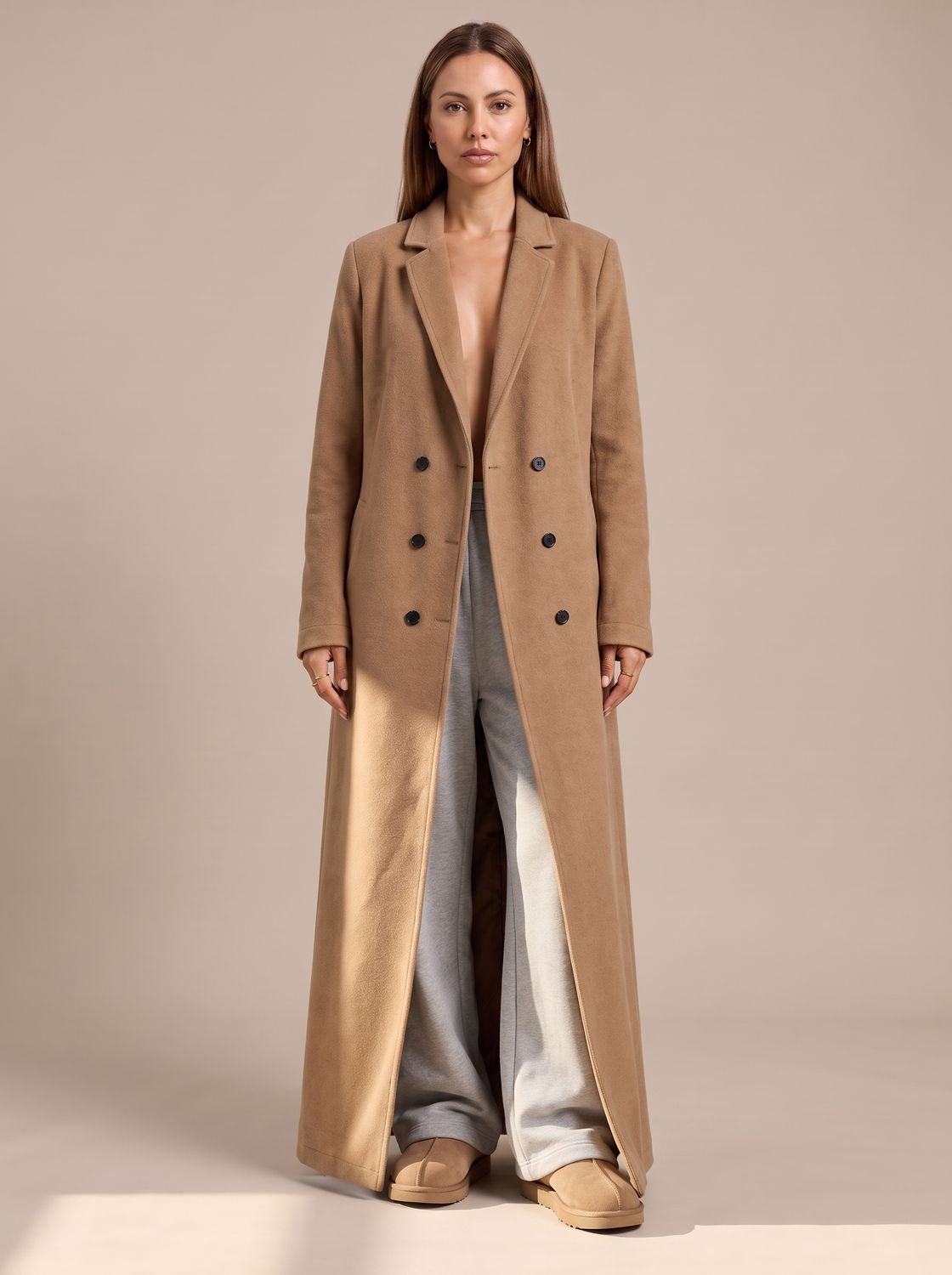 Emily | Women's Longline Warm Double Breasted Wool Coat