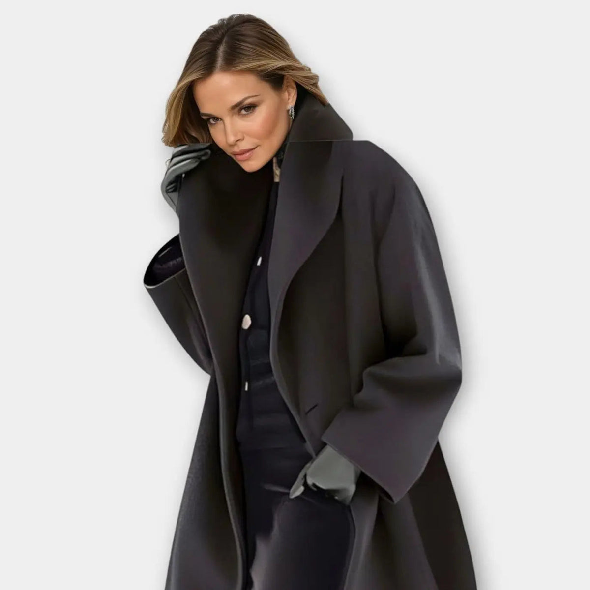 Women's Oversized Longline Wide Collar Winter Coat