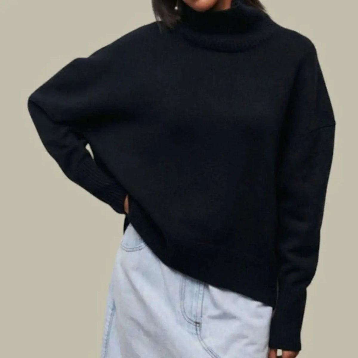 Women's Oversized Loose Fit Turtlenecks Knit Winter Jumper