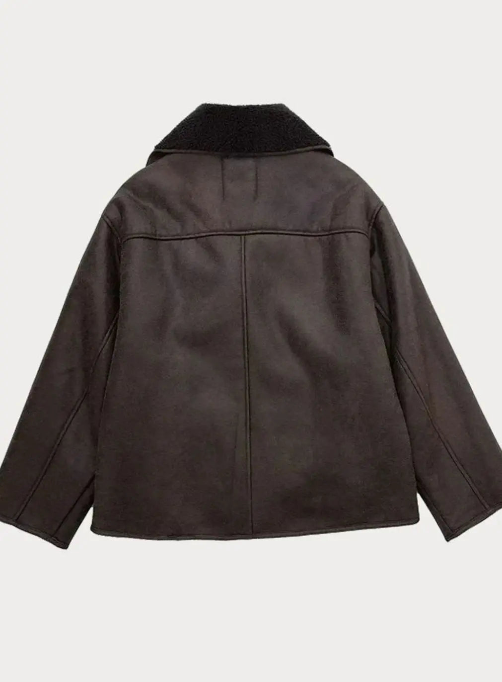 Women's Oversized Shearling-Lined Double-Breasted Jacket