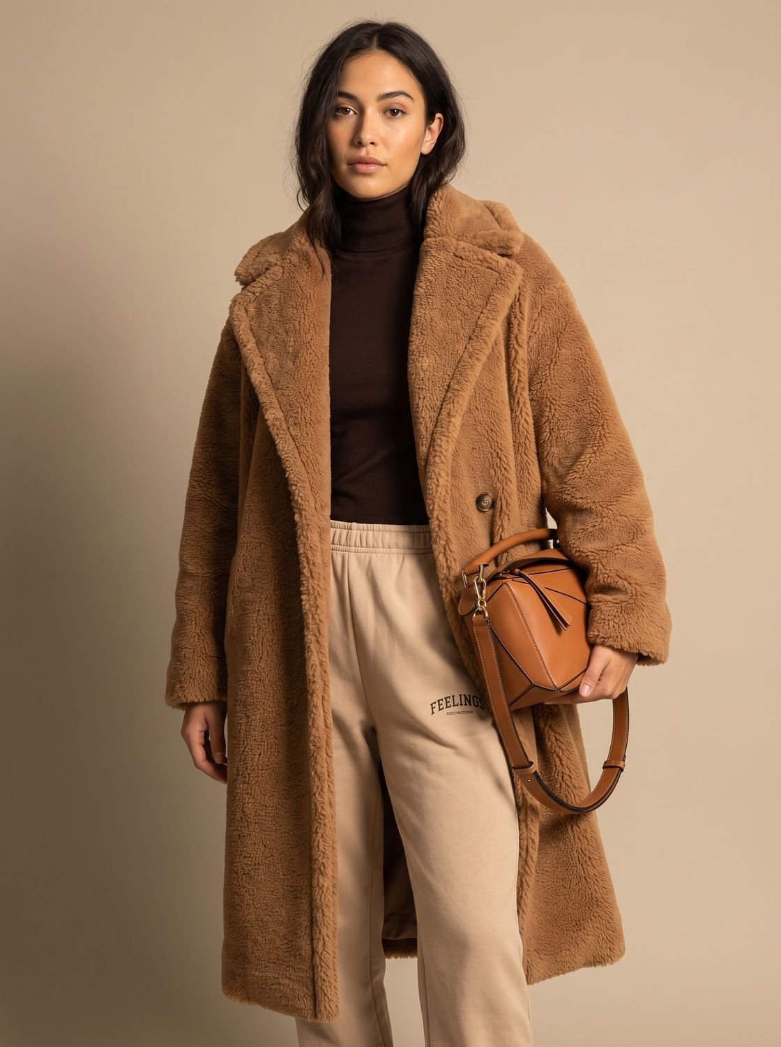 Emily | Women's Oversized Teddy Faux Fur Long Winter Coat