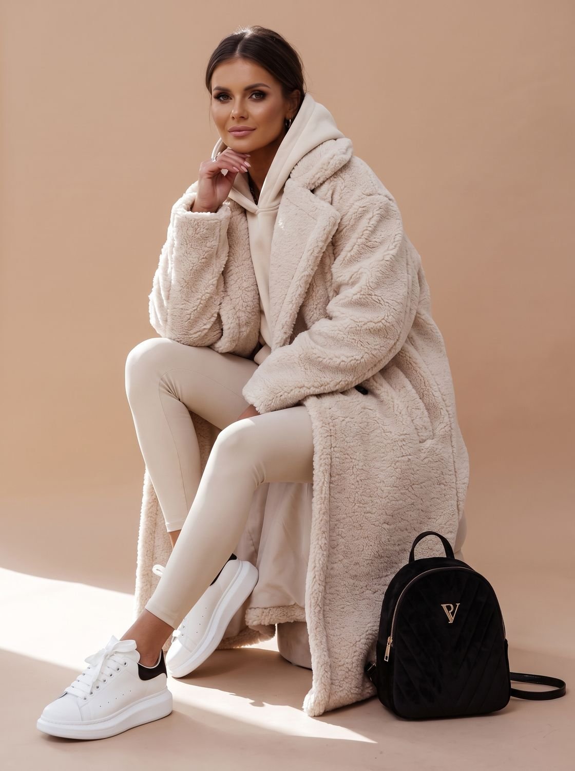 Emily | Women's Oversized Teddy Faux Fur Long Winter Coat