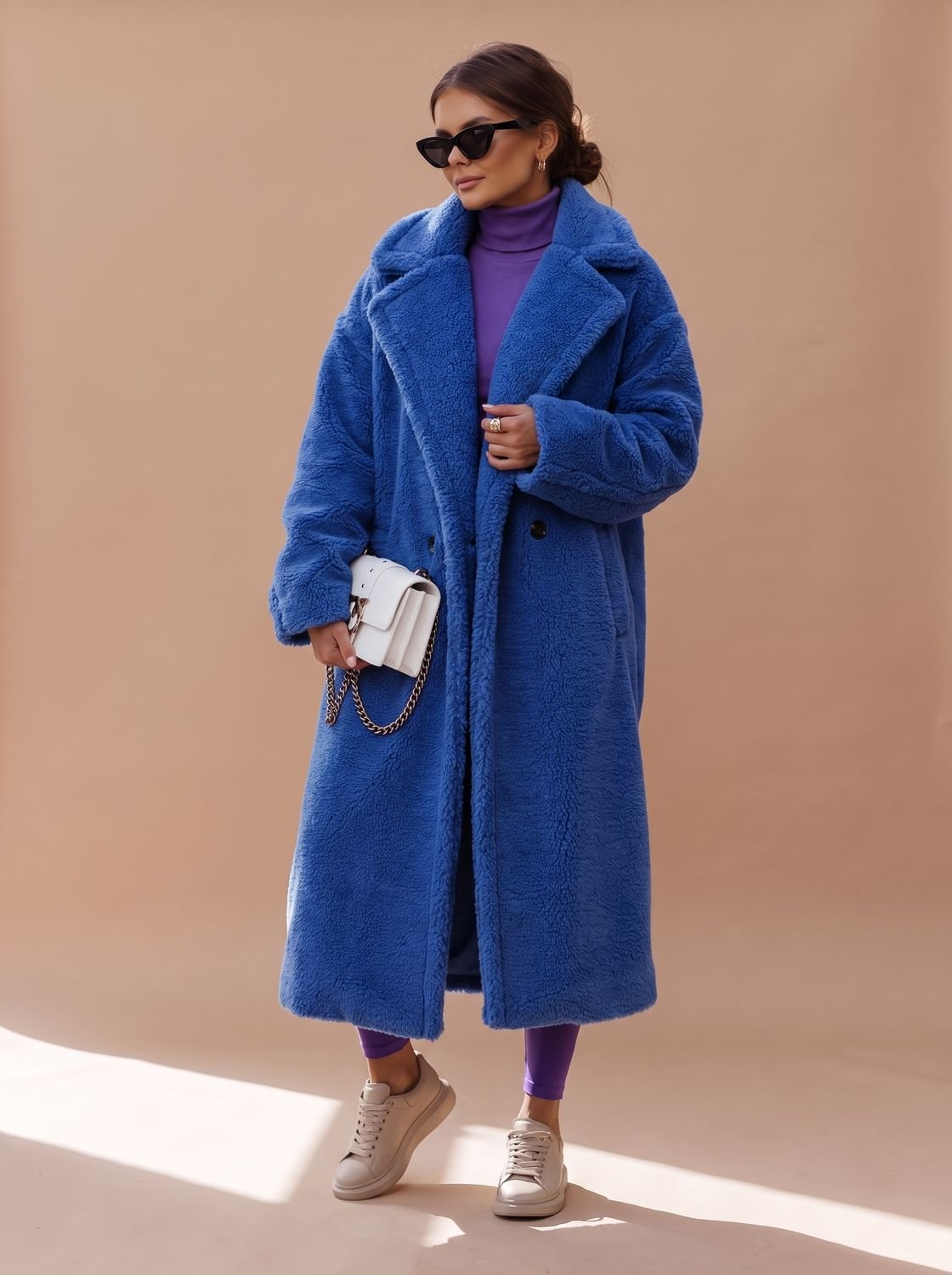 Emily | Women's Oversized Teddy Faux Fur Long Winter Coat