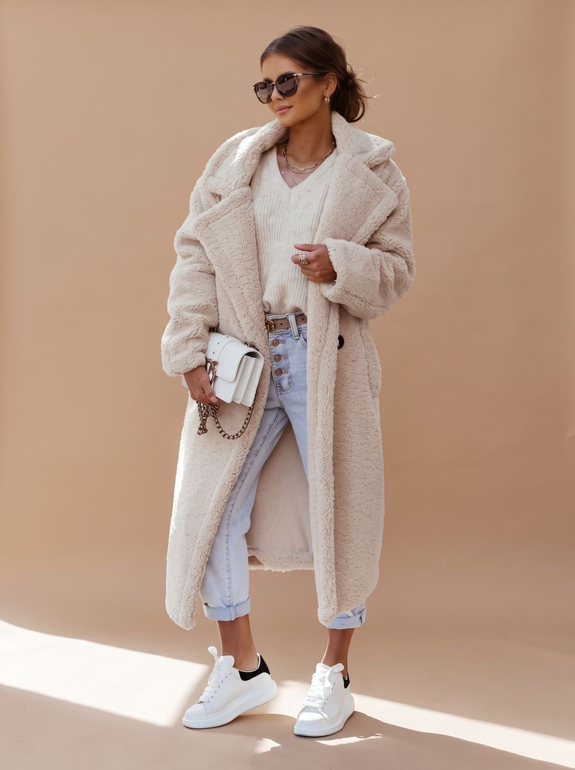 Emily | Women's Oversized Teddy Faux Fur Long Winter Coat
