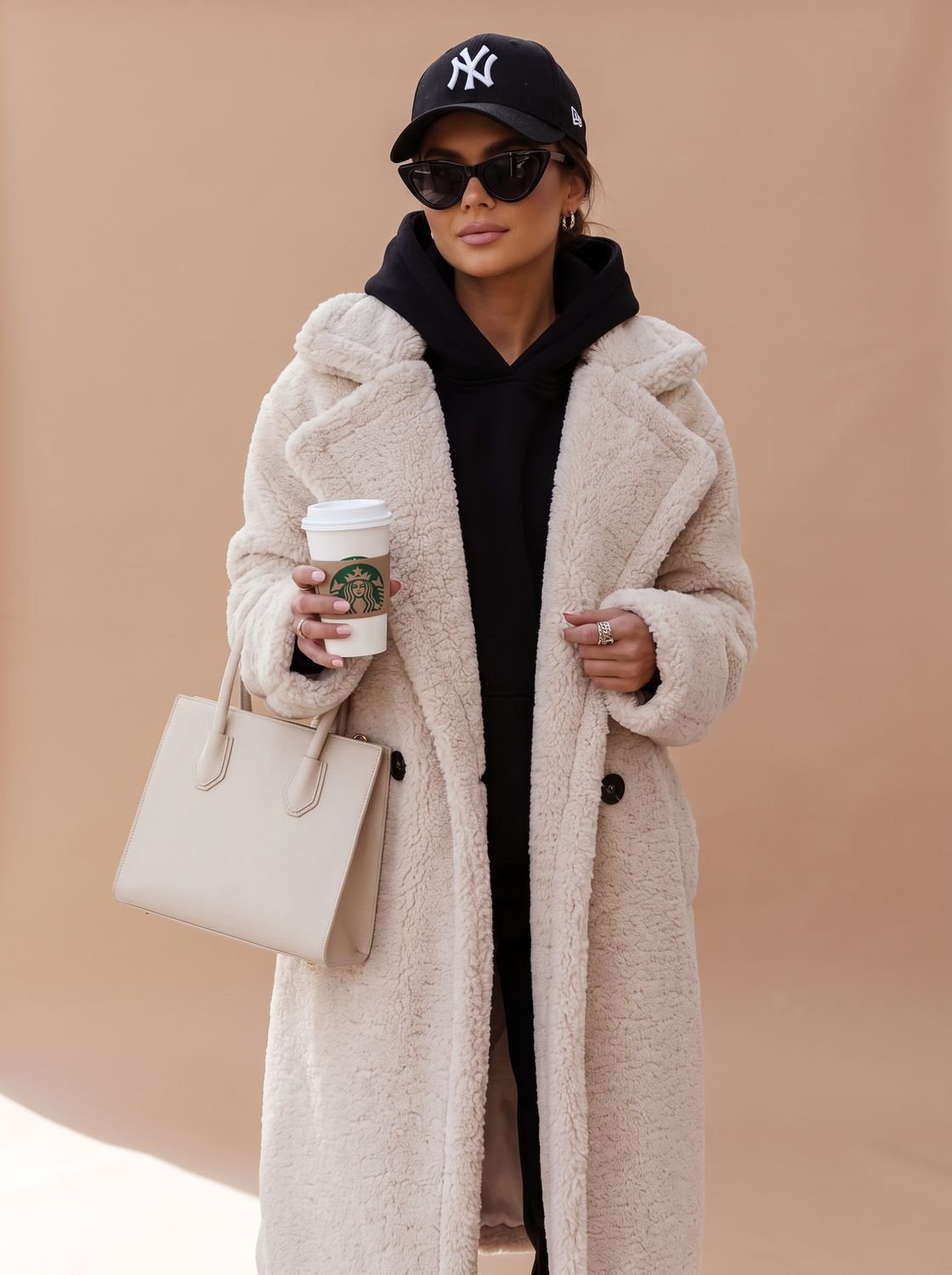 Emily | Women's Oversized Teddy Faux Fur Long Winter Coat