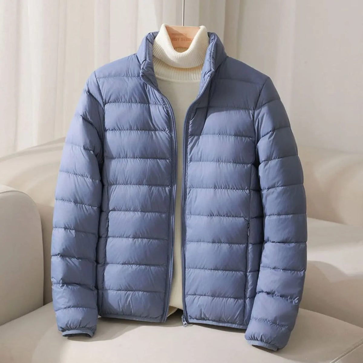 Women's Quilted Padded Puffer Coat Stand-Collar Lightweight Jacket