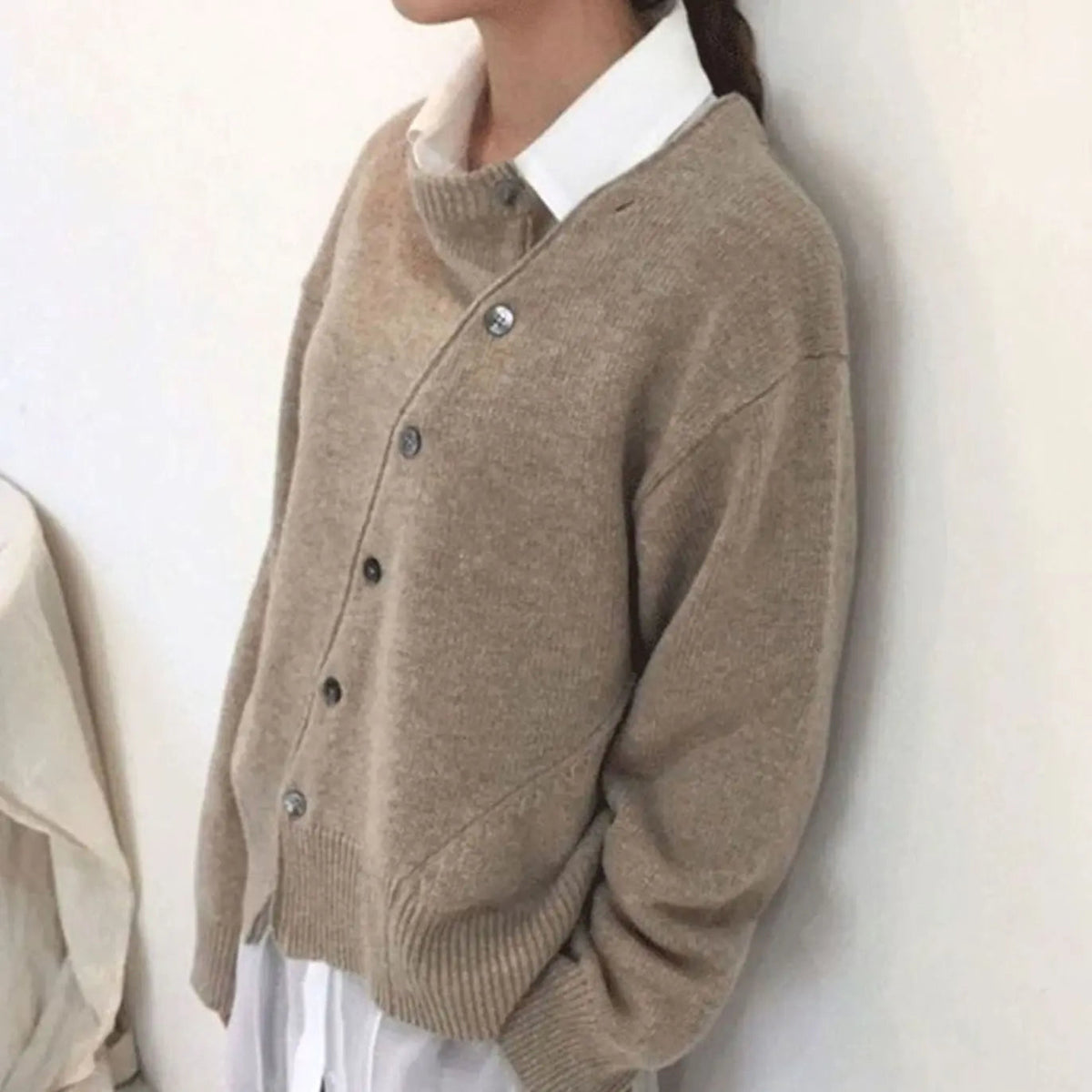 Women's Relaxed-Fit Button-Up Knit Sweater Cardigan