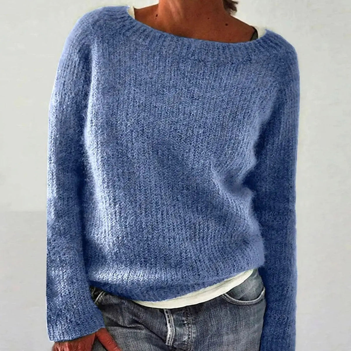 Women's Relaxed-Fit Casual Knit Pullover Sweater