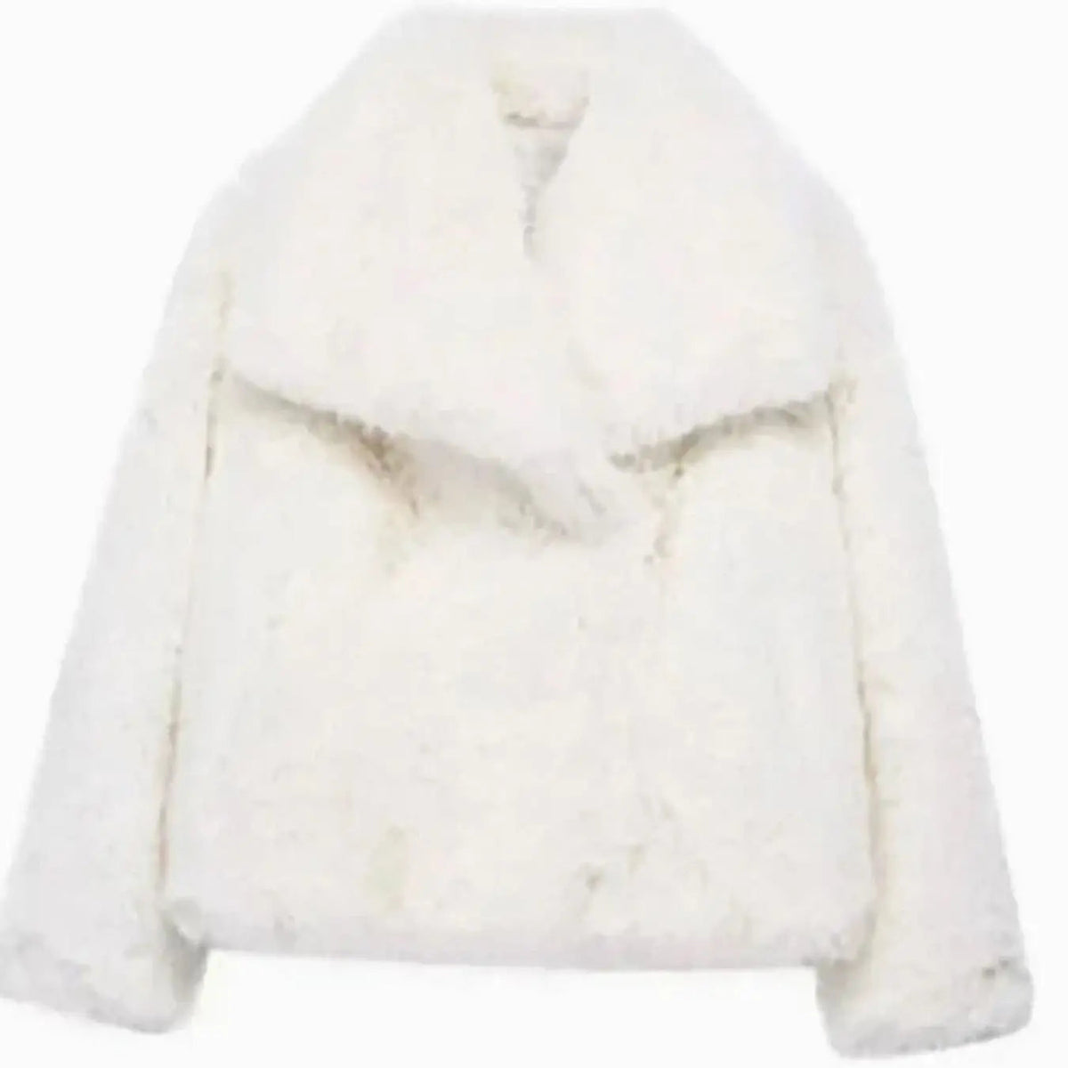 Women's Relaxed Fit Faux Fur Jacket Open Front Fluffy Coat