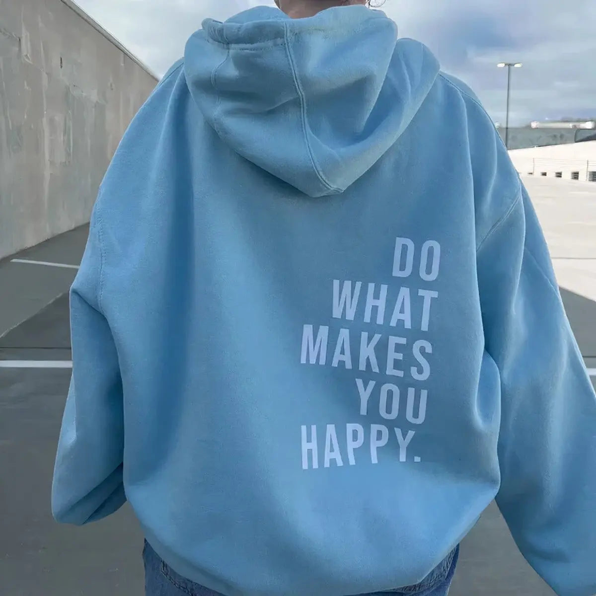 Women's Relaxed Fit Hooded Drawstring Jumper