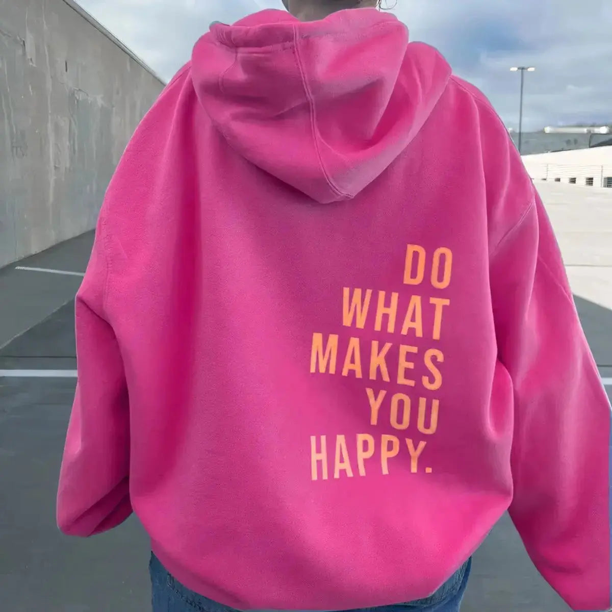 Women's Relaxed Fit Hooded Drawstring Jumper