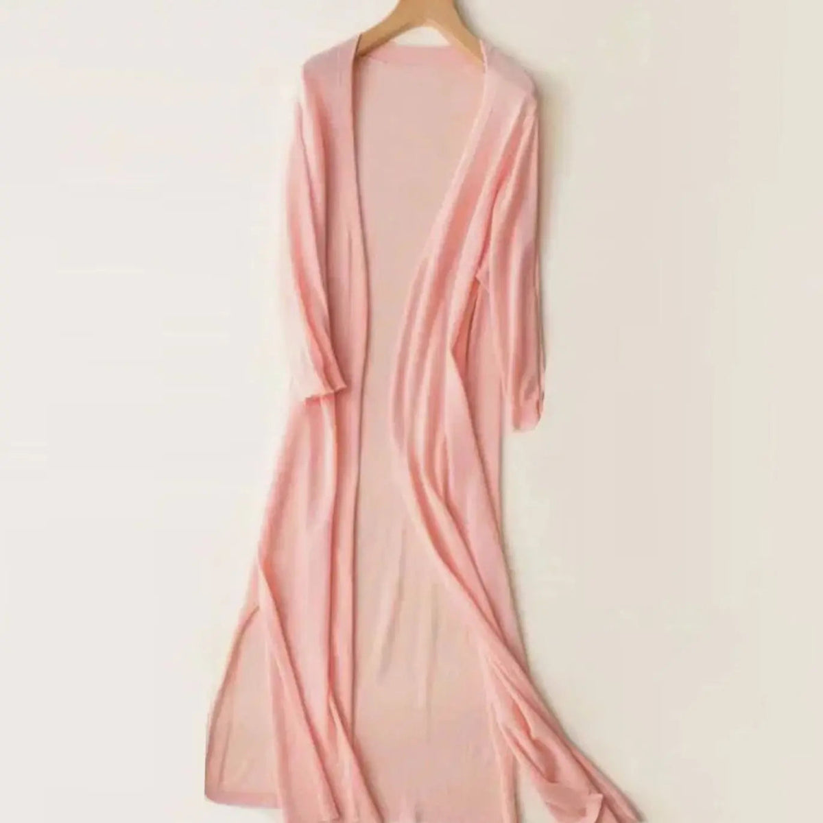 Women's Relaxed Open Front Lightweight Longline Long Cardigan