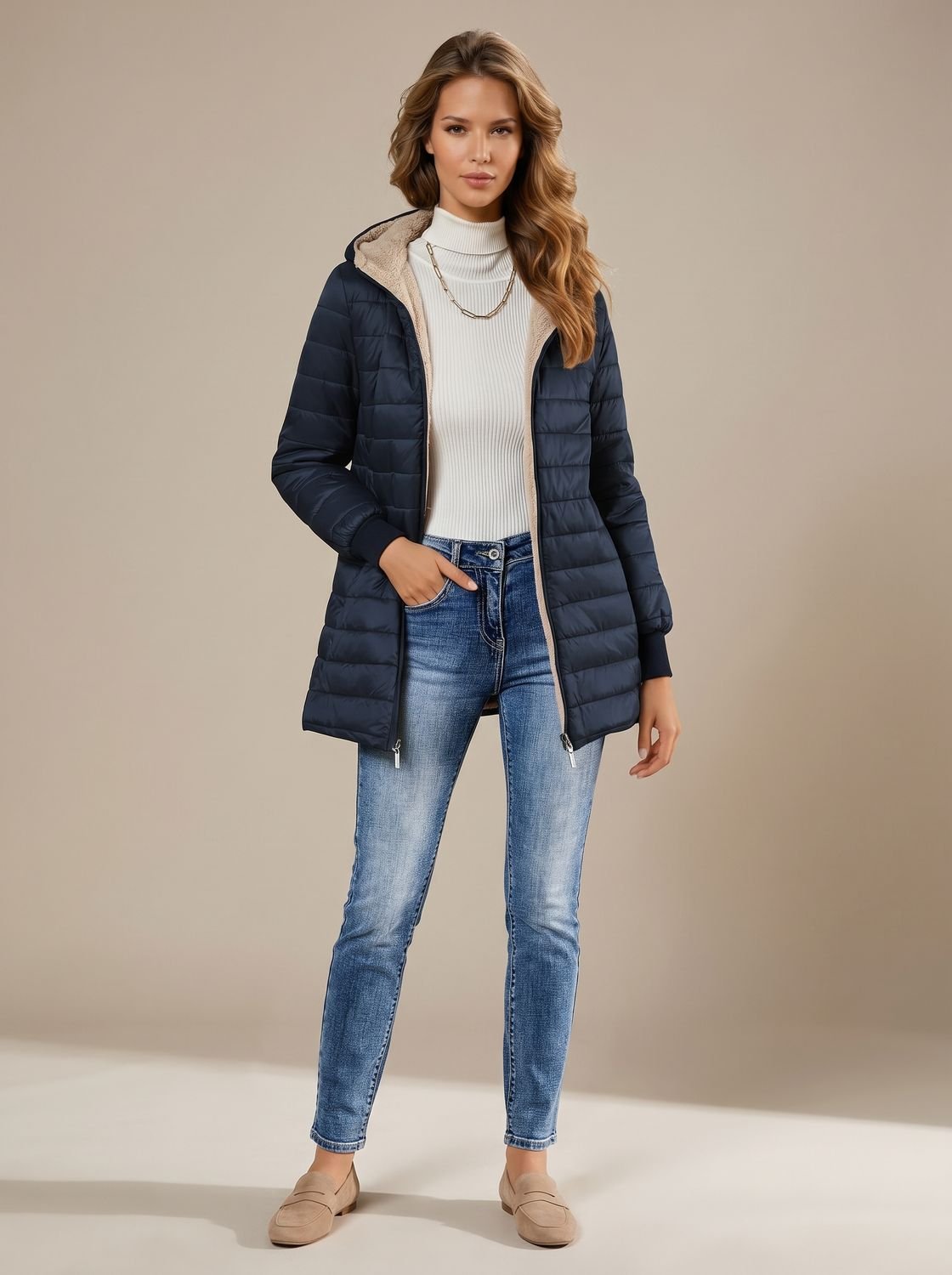 Willow | Women's Sherpa-Lined Hooded Quilted Winter Coat