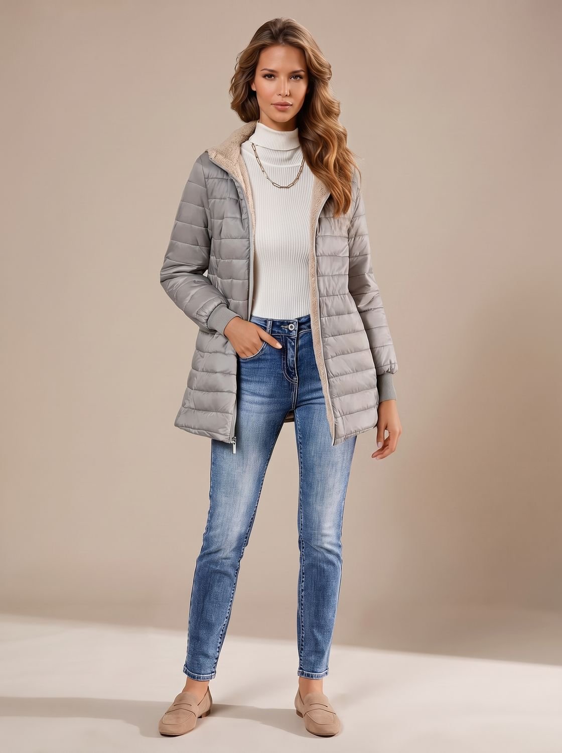 Willow | Women's Sherpa-Lined Hooded Quilted Winter Coat
