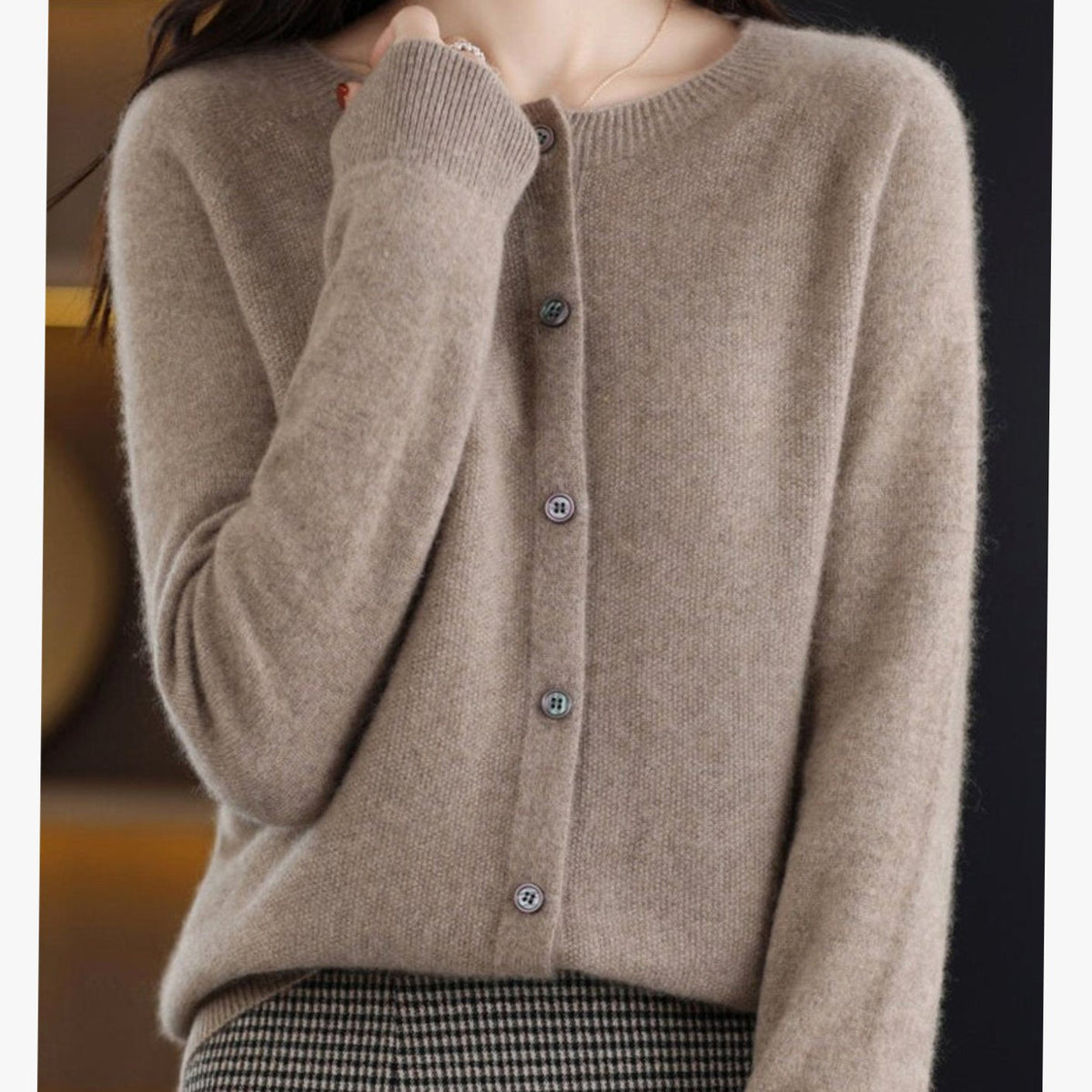 Women's Soft Knit V-Neck Button-Front Cardigan