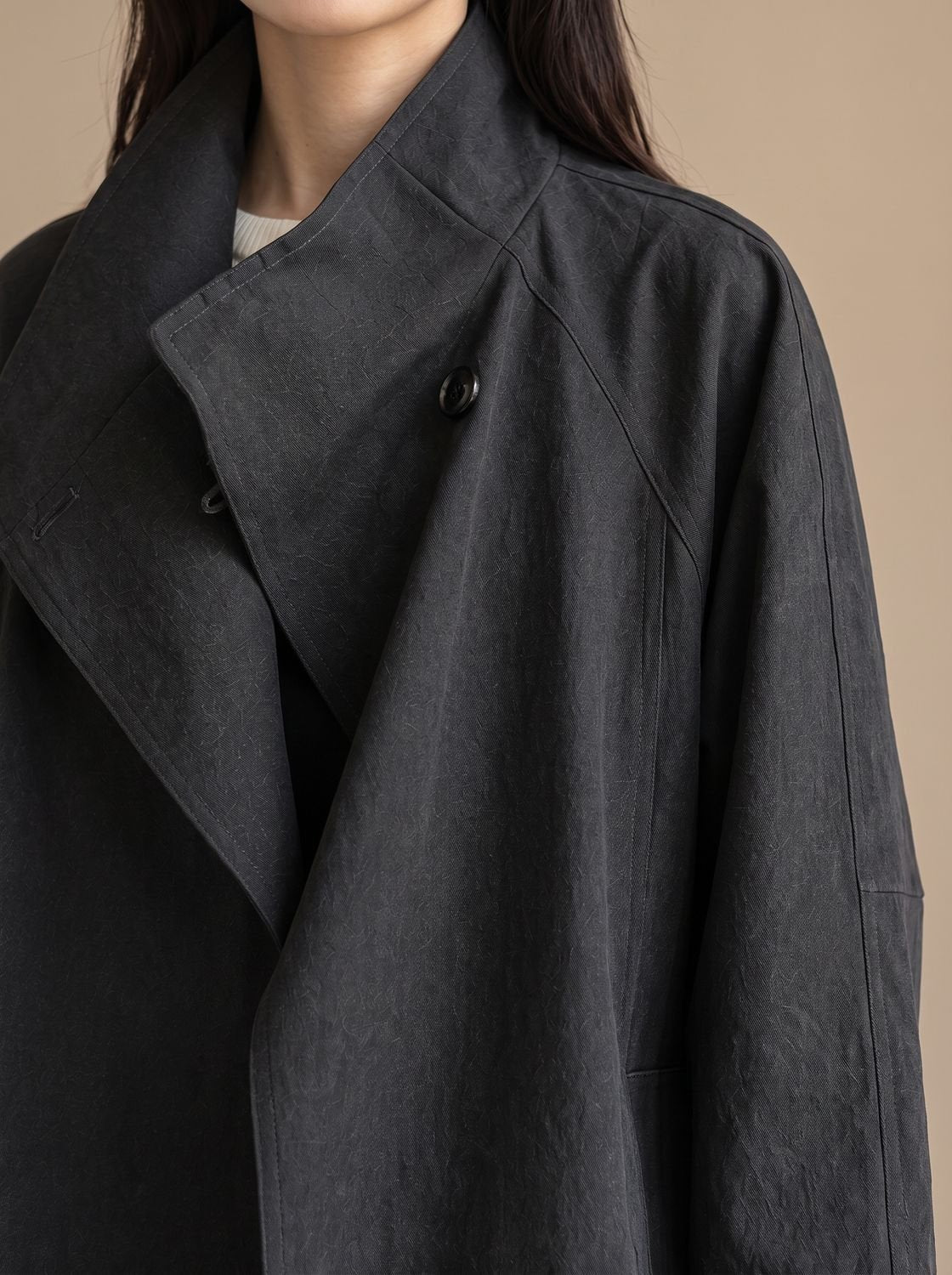Sienna | Women's Stand Collar Longline Single-Button Overcoat