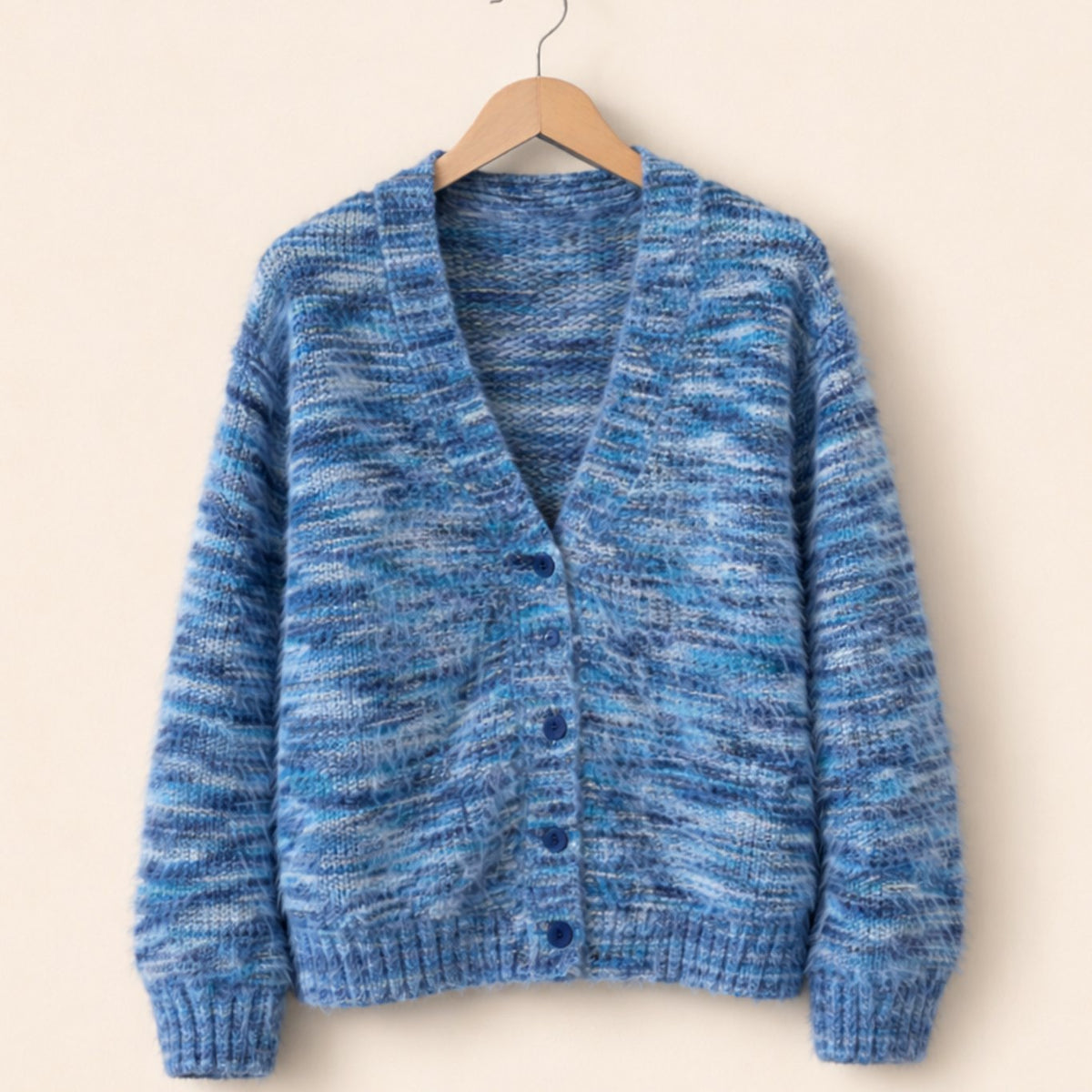 Women's Striped Knit Open-Front Cardigan Sweater