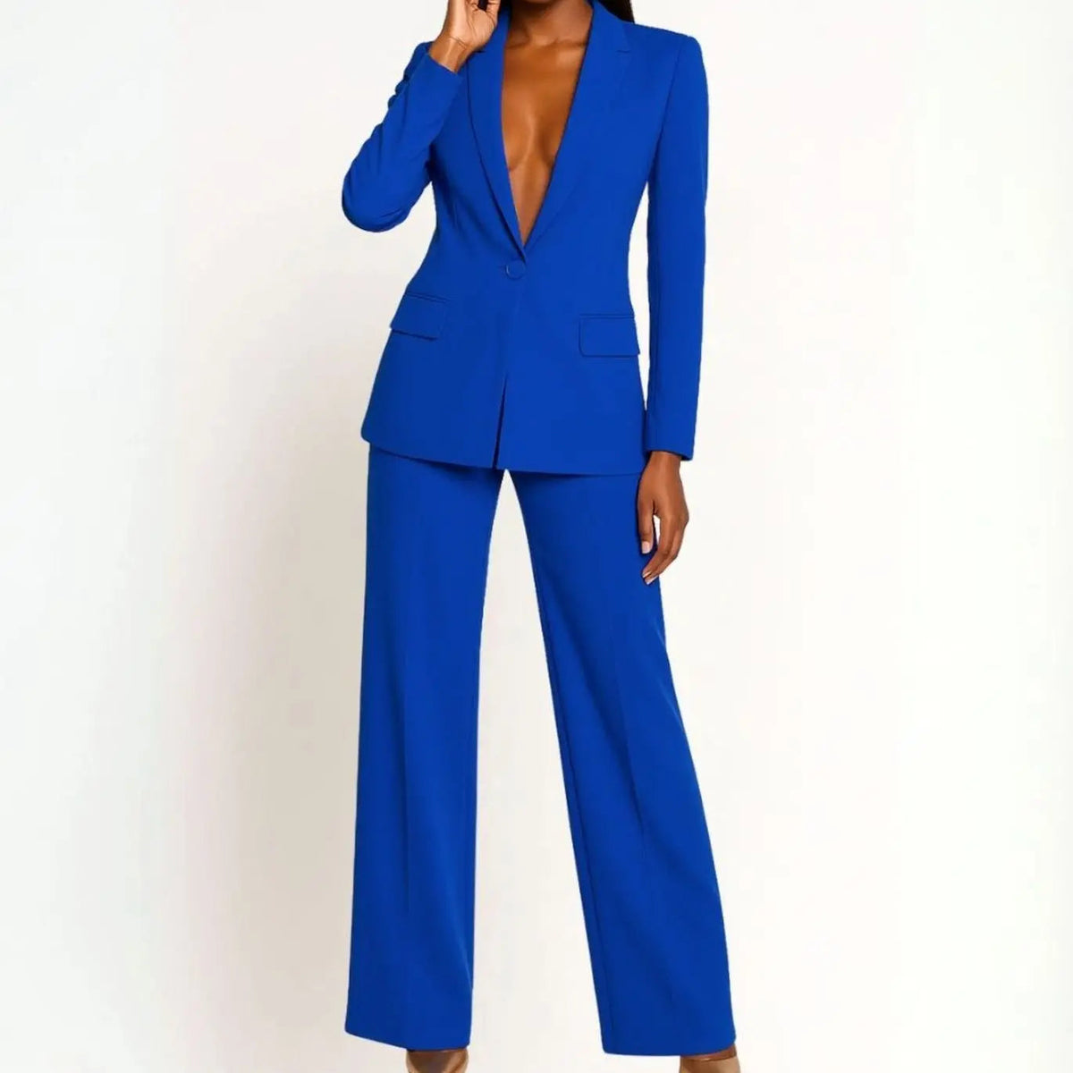 Women's Tailored Wide-Leg Blazer Suit Set
