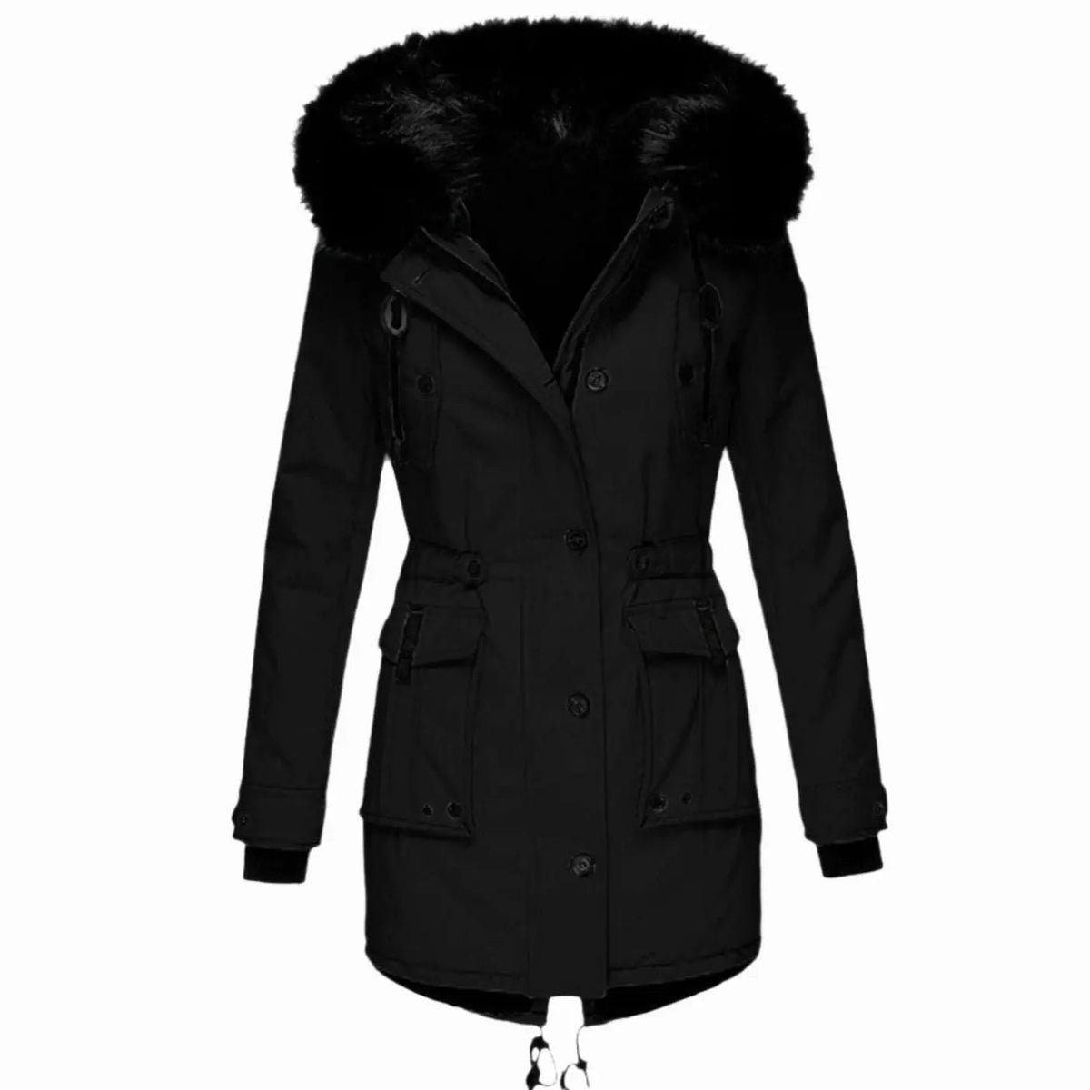 Women's Thick Faux Fur Hooded Insulated Parka Coat