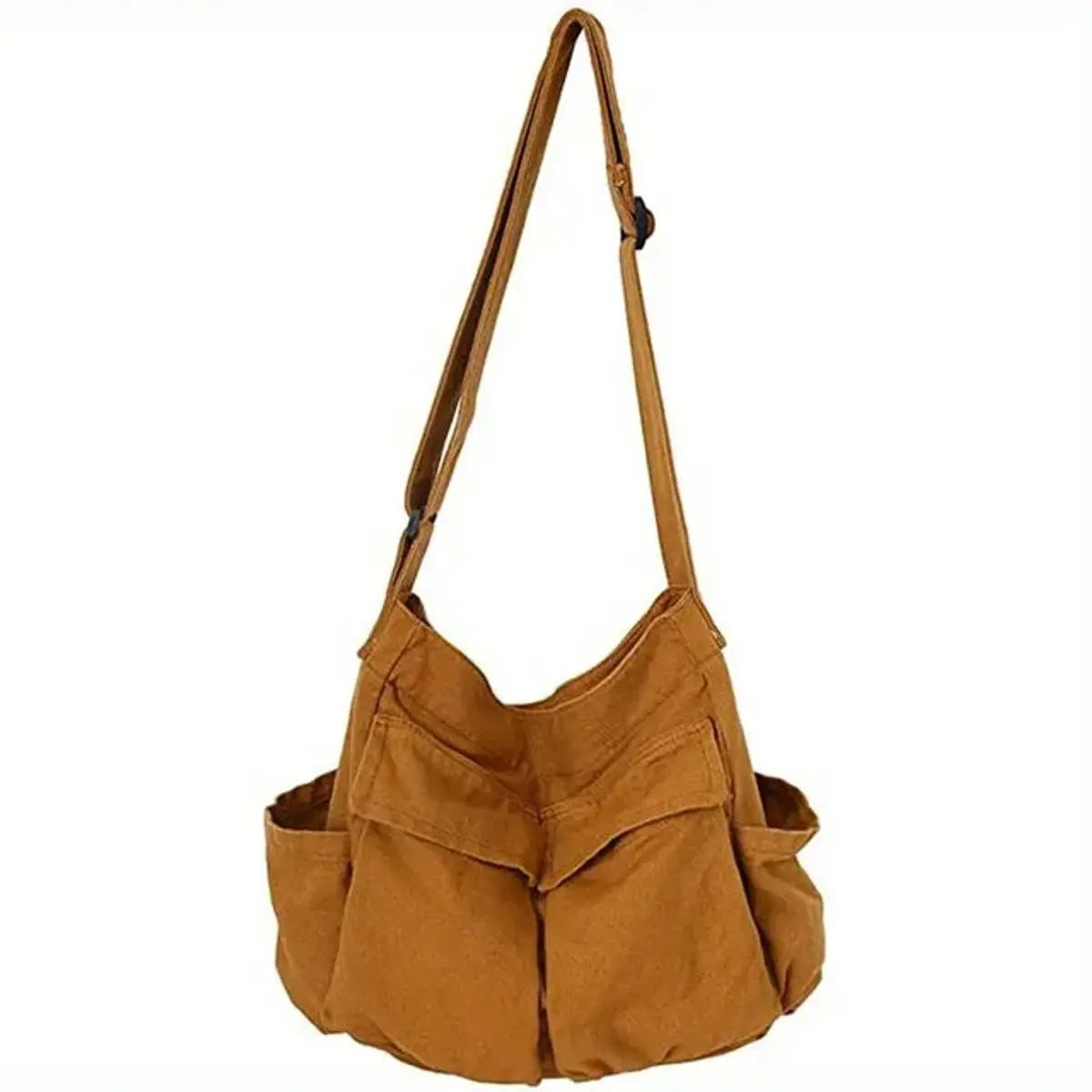 Women's Vintage Multi-Pocket Canvas Tote Bag Crossbody Shoulder Bag