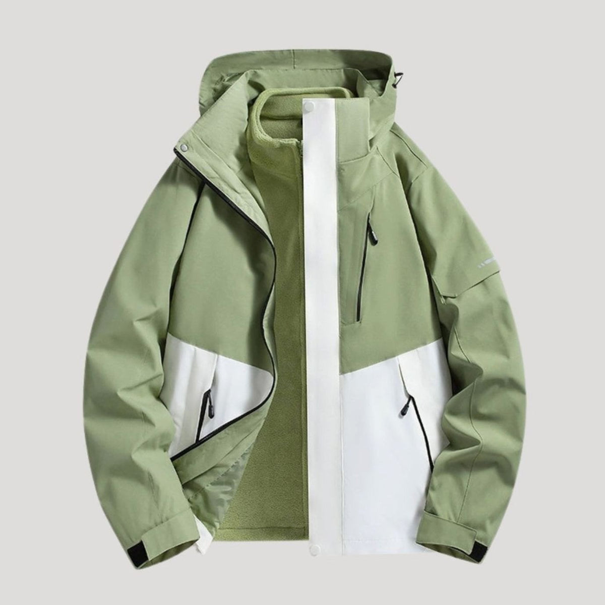 Women's Waterproof Hooded Relaxed-Fit Winter Jacket Fleece-Lined Collar