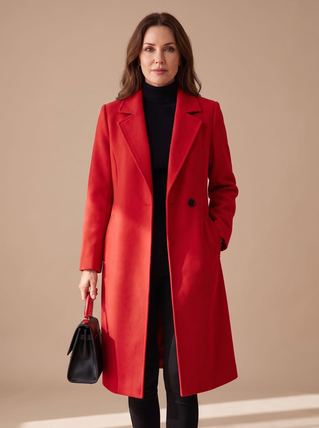 Evelyn | Women's Wool Coat Tailored Longline Belted Overcoat