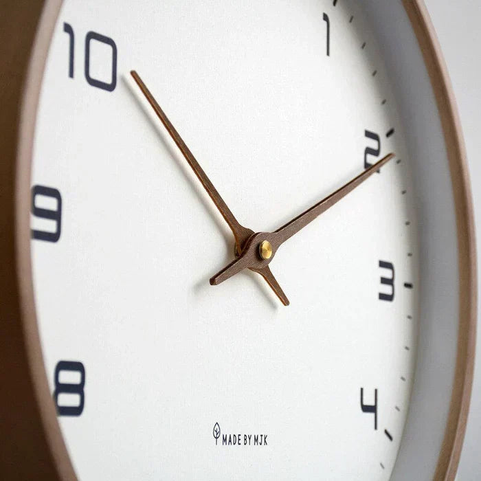 Nordic Solid Wood Silent Square Wall Clock