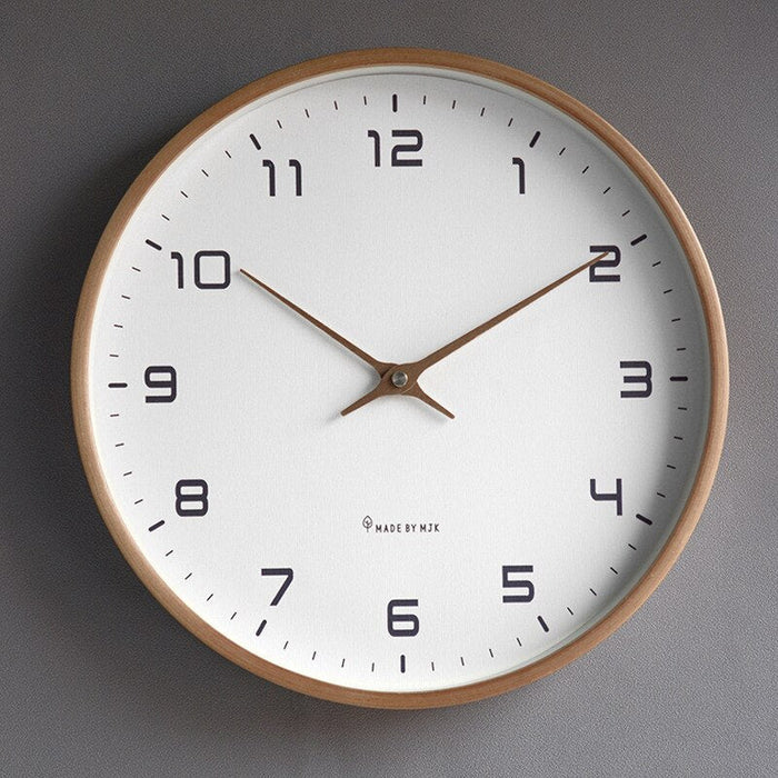 Nordic Solid Wood Silent Square Wall Clock